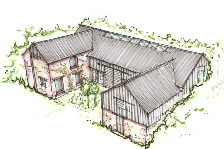 Mylor Farm barn renovation plan - residential architects in Cornwall, Truro