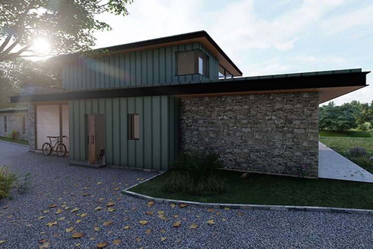Rosie house rear exterior - Residential Architects in Cornwall, Truro
