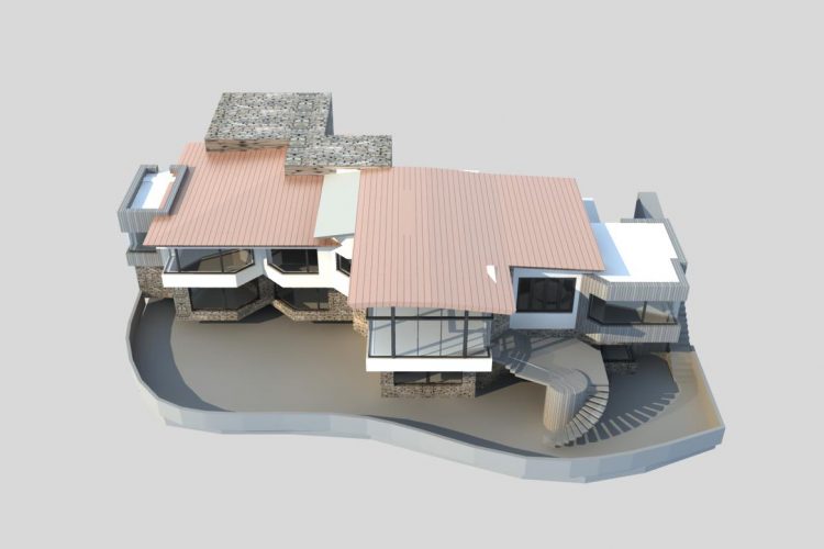 Red Cove Mawgan Porth Cornwall modern home model - Residential Architects in Cornwall, Truro
