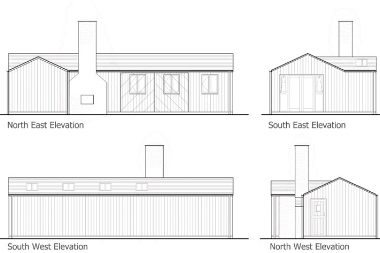 Holiday residential cottage in Cornwall plans - Residential Architects in Cornwall, Truro