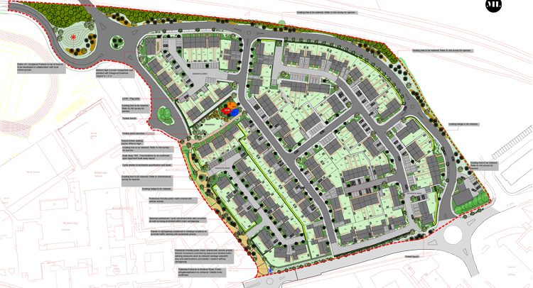 Wadebridge housing development in residential masterplan, Residential Architects in Cornwall, Truro