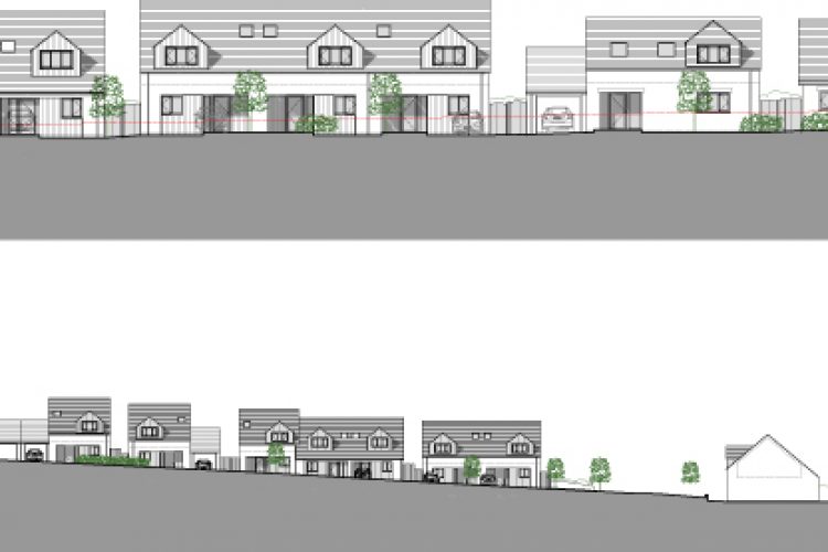 Porthtowan homes at residential housing development in Cornwall - Residential Architects in Cornwall, Truro