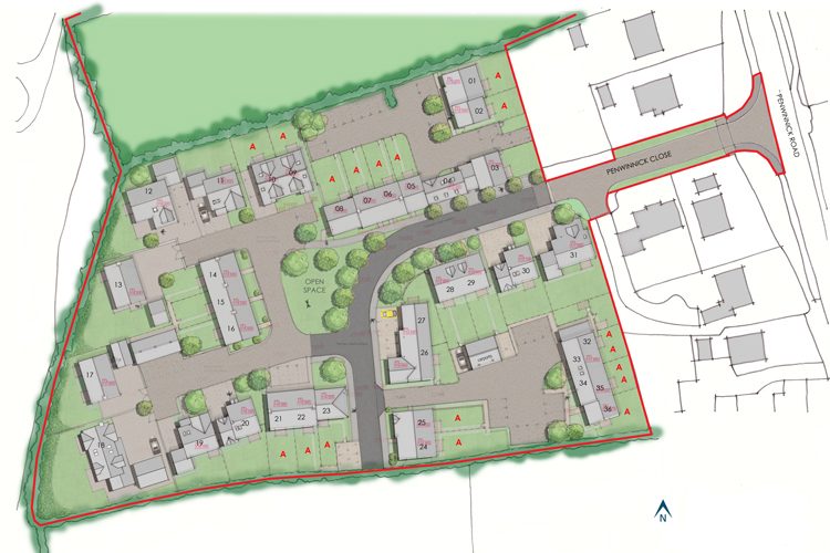 St Agnes housing development - Residential Architects in Cornwall, Truro